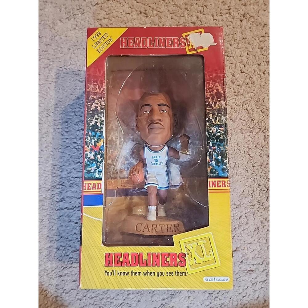 North Carolina Tar Heels VINCE CARTER Figurine 1999 Headliners with Original Box
